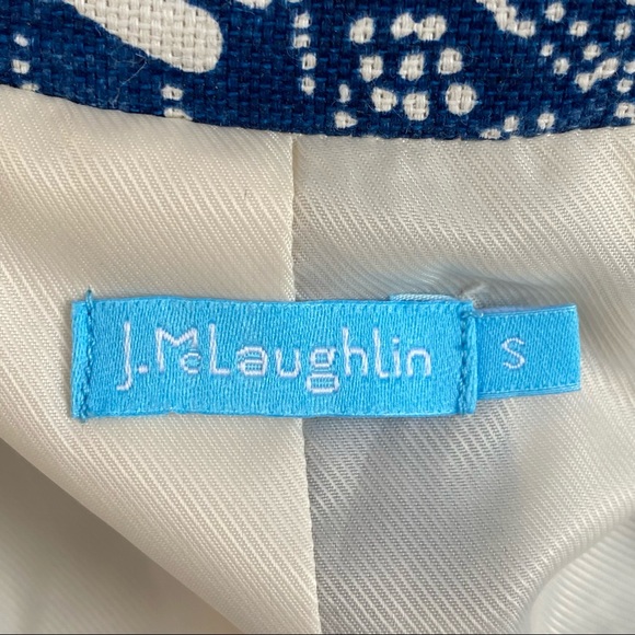 SOLD $$$  J. McLaughlin blue floral cotton coat NEW - Picture 9 of 10